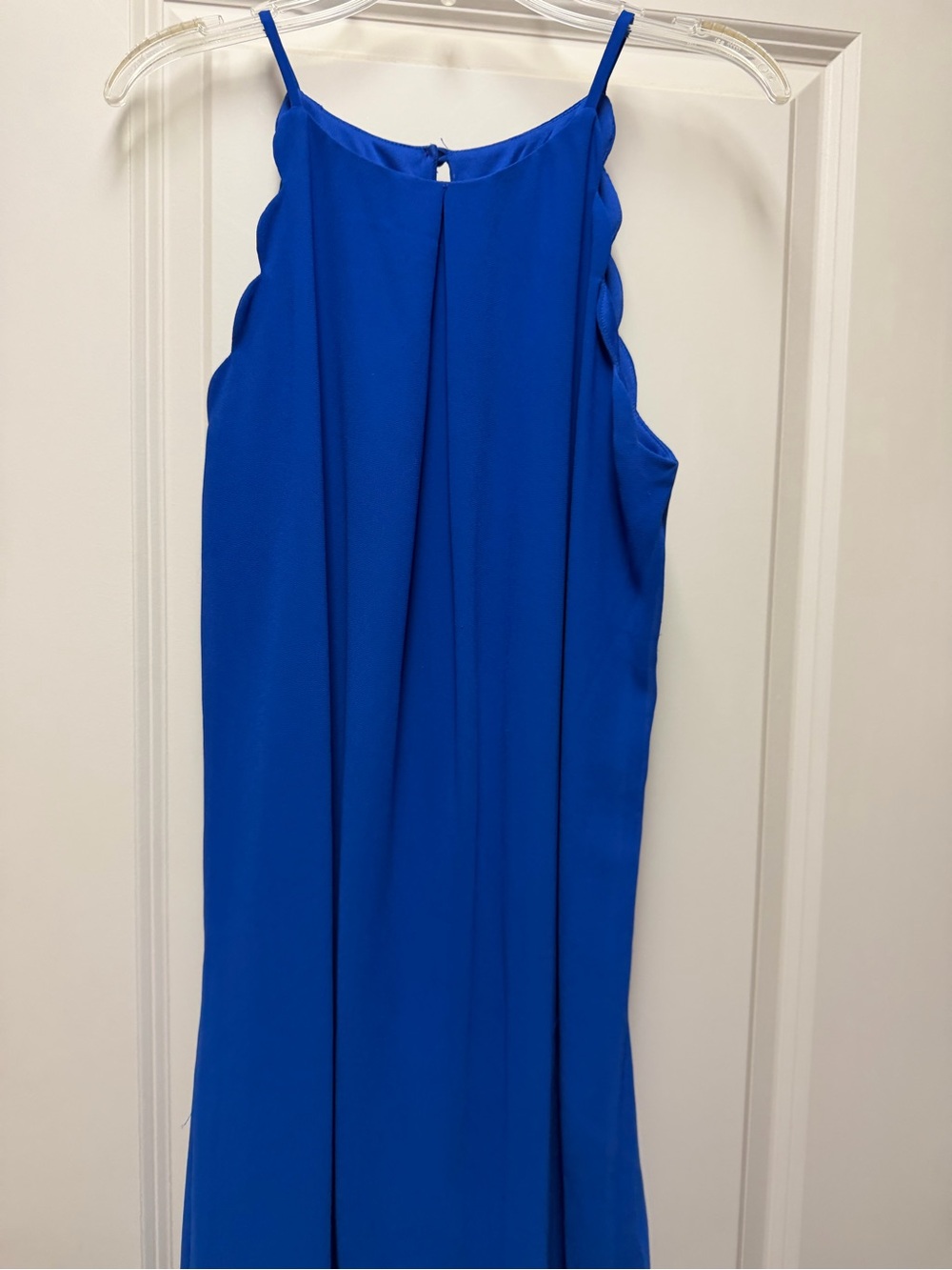 Blue Scallop-Edge Dress